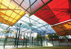 Municipal Tennis Court, Spain (накрытие, цветной поликарбонат) Municipal Tennis Court, Spain (накрытие, цветной поликарбонат)