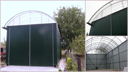 Прозрачная кровля из поликарбоната