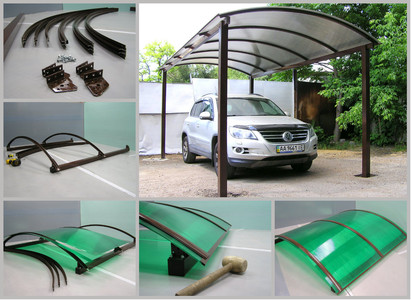 Навес из поликарбоната своими руками