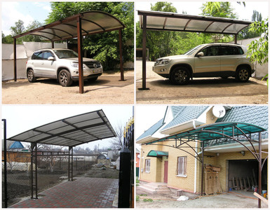 Коллаж из фото навес для машины